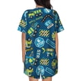 thumbnail image 6 of Susaid Dump Truck Print Women's Pajama Set, Button-Up Sleepwear with Elastic Waist Shorts, Perfect for Lounging, Yoga, Beach, and Casual Wear-3X-Large, 6 of 7