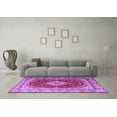 thumbnail image 3 of Ahgly Company Indoor Square Persian Purple Traditional Area Rugs, 6' Square, 3 of 4