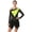 Fluorescent Yellow, variant on Figure Ice Skating Dress Women Off Shoulder Long Sleeve Dance Competition Gymnastics Leotard Dress Dark Green XXL