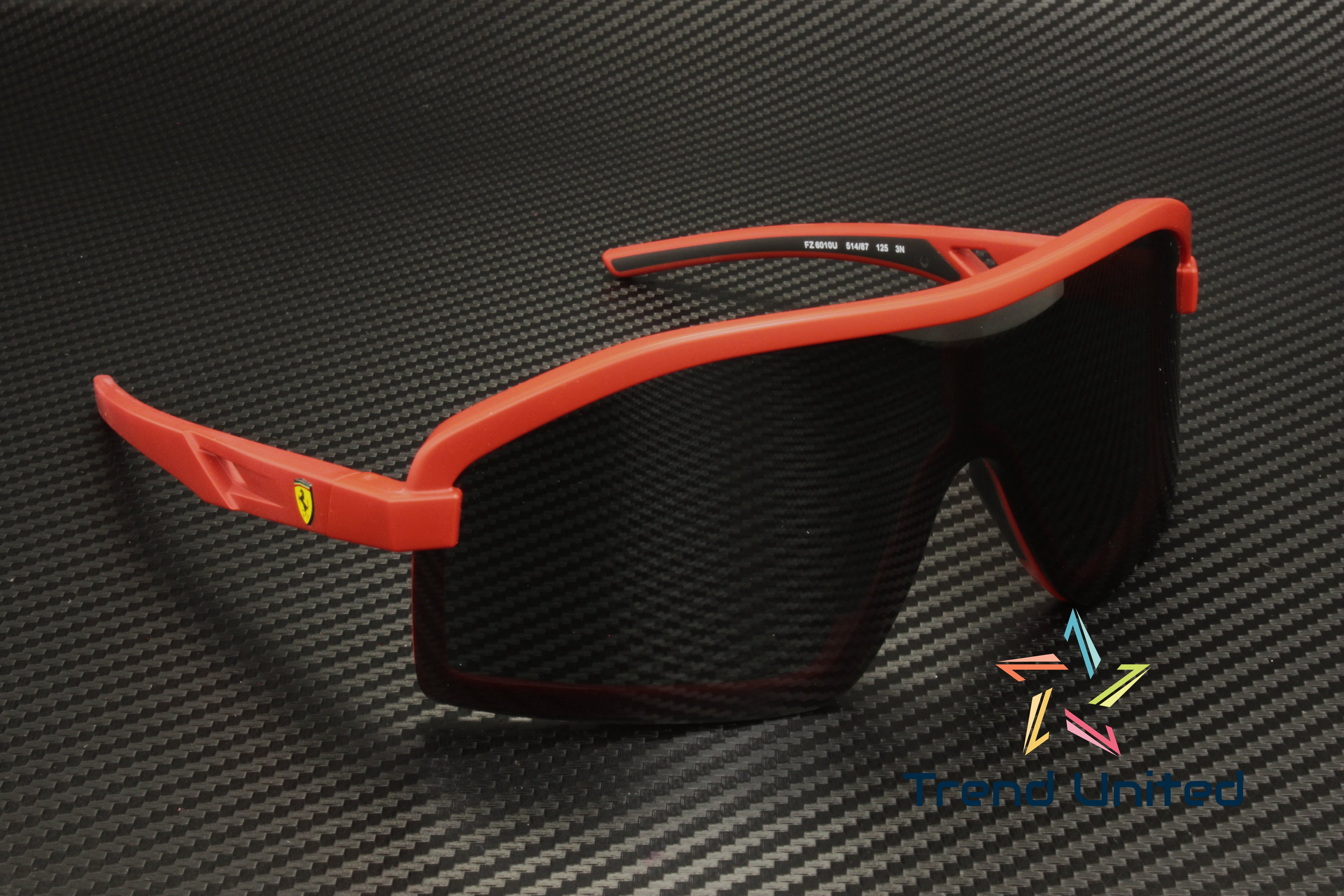 FERRARI SCUDERIA FZ6010U 514 87 Matte Red Grey 43 mm Men's Sunglasses