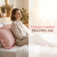 thumbnail image 3 of REGALWOVEN 2 Pcs Cotton Pillowcase,   Pillow Cases Envelope Closure, Pillow Covers for Women Men, Wrinkle Resistant Durable Pink Queen, 3 of 4