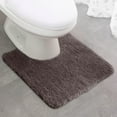 thumbnail image 3 of Bathroom Toilet Rug Mat U Shaped-Absorbent Non Slip Bathroom Rugs Mats-Easy Clean Quick Dry Bath Mats Rugs for Bathroom Floor-20" x 20" (Coffee), 3 of 5