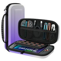 TiMOVO Carrying Case Compatible with Nintendo Switch 2, Large Capacity Protective Hard Shell Portable Travel Case with 10 Game Card Slots forfor Console & Accessories, Gradient Purple