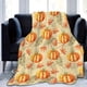 thumbnail image 5 of Manta de calabaza de Halloween Acción de Gracias, manta ligera de franela de lana, cómoda y suave, para hombres y mujeres, beige, 100x70 cm, 5 of 6