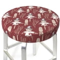 thumbnail image 3 of Lsque Autumn Scarecrow Harvest Joy Pattern Round Bar chair cushion covers Velvet Fabric Premium Comfort Protects from Scratches and Stains for 14-17 Inch Chair-13 inch, 3 of 7