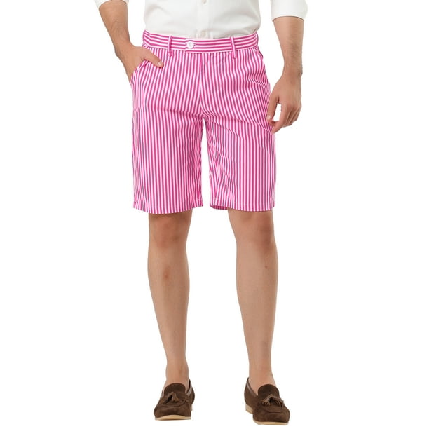 Lars Amadeus Men's Stripe Flat Front Seersucker Chino Walk Shorts -  Walmart.com