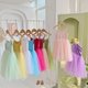 thumbnail image 4 of Vestido de niña con tirantes de malla Vestido de princesa dulce Vestido abullonado Vestido de playa, 4 of 6