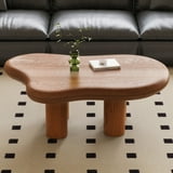 Guyii Cloud Shaped Coffee Table, 35.82" Modern Center Table with 4 Thick Legs, Small Cocktail Table for Living Room, Home, Easy Assembly, Walnut - Walmart.com