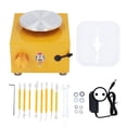 thumbnail image 2 of Mini Pottery Wheel, Mini Pottery Wheel Machine Rustproof Turntable Yellow Small Miniature Sculpting Wheel  For School Teaching, 2 of 8