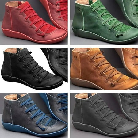 braided strap flat heel all season boots