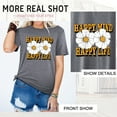 thumbnail image 4 of Xuanfei Women Crew Neck Letter Floral Graphic Short Sleeve Top, 4 of 6