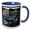 Blue/White, variant on 3drose, Craters of the Moon National Monument - Lava Billows, Cave and Lava River, 11oz Mug