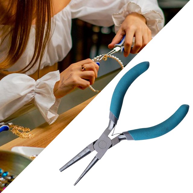 Alicates de bucle de alambre para fabricación de joyas, alicates de joyería, suministros de resultados de joyería, herramienta para doblar alambre con Cabeza redonda 164cm