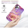 thumbnail image 3 of CASEFIV for iPhone 11 Pro Max Case,Marble Heavy Duty Shockproof Full Body Protective Women Girls Phone Cover,Drift Sand/Purple, 3 of 8