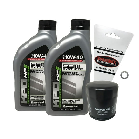 Cyclemax 2015-2023 Genuine Kawasaki Vulcan EN650 EN 650 OEM Oil Change Kit