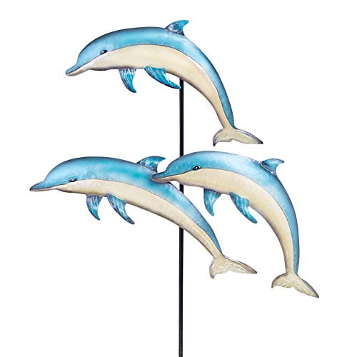 Jumping Dolphins Garden Stake - Walmart.com - Walmart.com