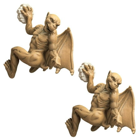 Design Toscano Gaston  the Gothic Gargoyle Computer Climber - Set of Two Whether climbing the corporate ladder aside your computer or taunting from your refrigerator  Gaston  the Design Toscano gothic gargoyle hangs from his hook and loop fastener pad as an exclusive work of gothic art. Our unparalleled climbing gargoyle is cast in quality designer resin with hand-painted one piece at a time in a gothic stone finish for true medieval authenticity. 4 Wx3.5 Dx5 H. 1 lb.