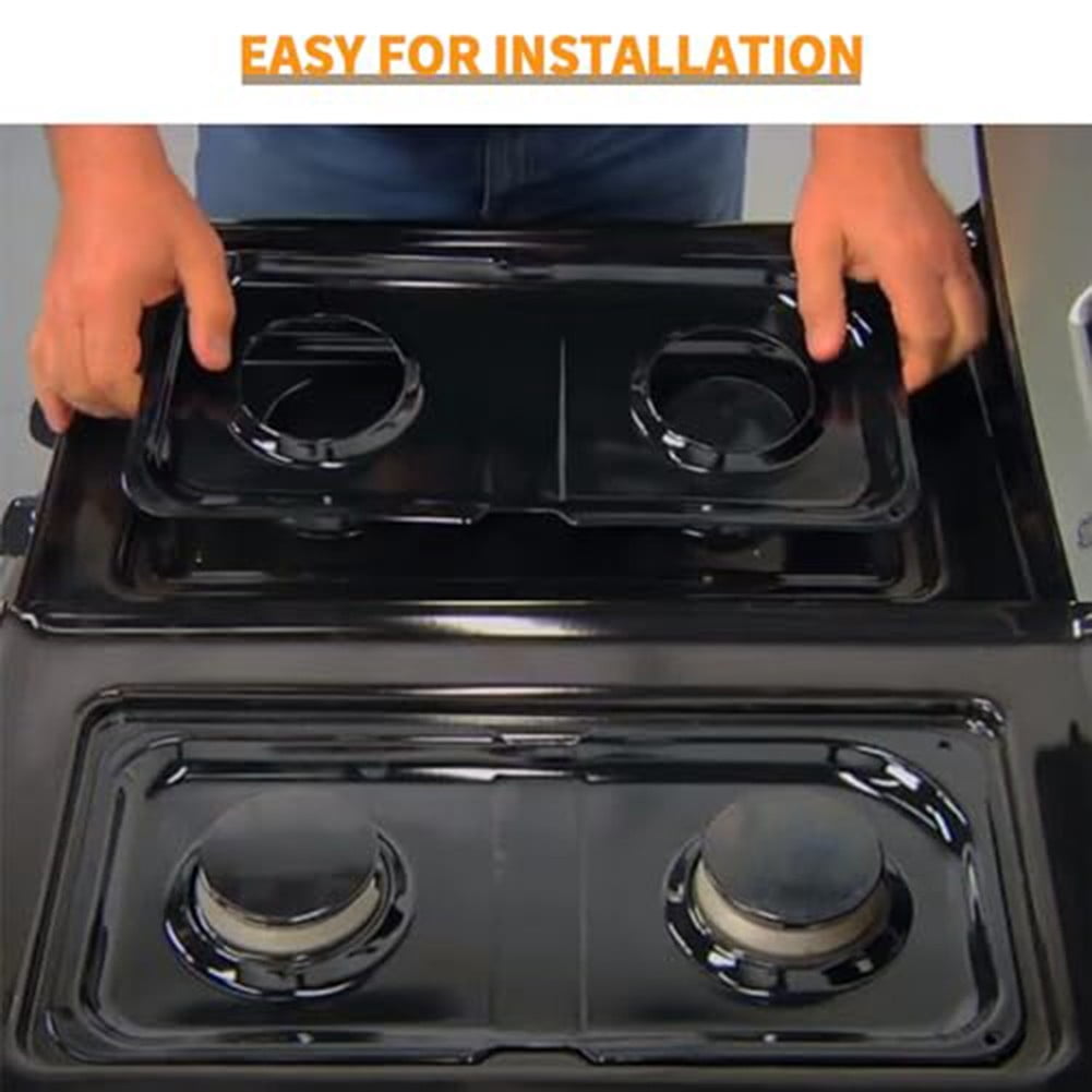 Stainless Steel Drip Pans for GE Gas Stoves 2 Pack