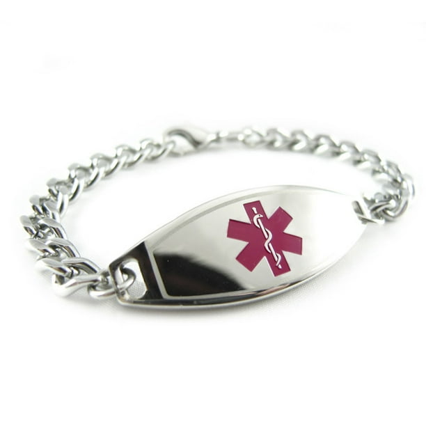 MyIDDr - Pre-Engraved Pacemaker Medical Alert Bracelet, Stainless Steel ...