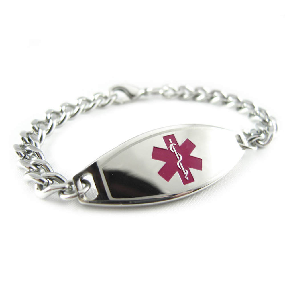 Details about / KIDS Women Gold Medical Alert ID Bangle Bracelet Free Engraving Stainless Steel