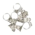 thumbnail image 1 of Milaget 2X 10 Pcs Bordure en Laiton Réglable Fleur Filigrane Fabrication DIY Blanc, 1 of 8