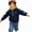 Navy, variant on NAISIBABY Boys Hooded Hoodies—Contrast-Panel Long-Sleeve Fall/Winter Half-Zip Pullover Sweatshirt Gray Size 9