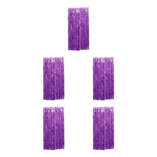 Baohd Rideau à Franges à Sécurité pour les Doigts pour un Bon Effet de Démonstration Décorations de Fête Violet 5ensemble
