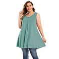 thumbnail image 6 of LARACE Plus Size Tank Tops for Women Sleevelss Tunic Casual Summer Clothes Swing Shirts, 6 of 8