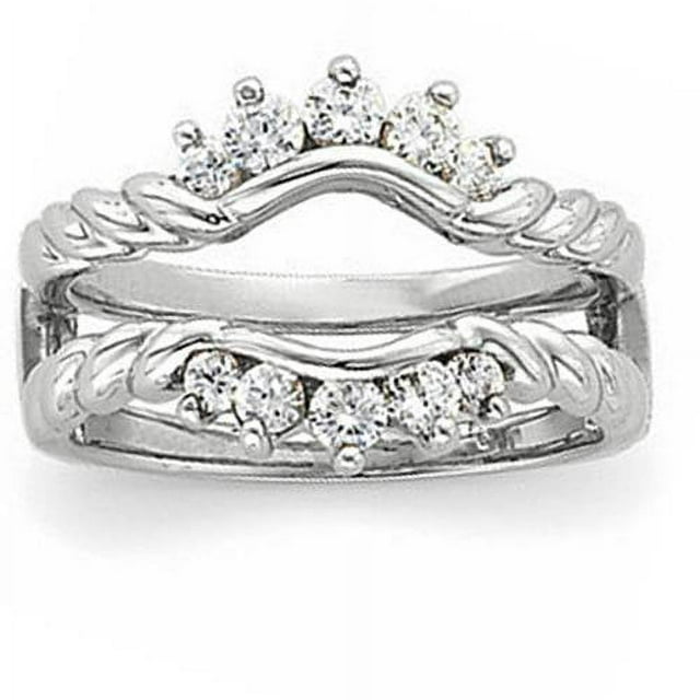 Bague de Protection en Diamant 5/8ct en Or Blanc 14K