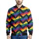 thumbnail image 4 of Chaqueta con estampado geométrico colorido de arcoíris para hombre, sudadera con rayas estampadas en 3D, chaqueta bomber urbana con cremallera, tops y abrigos, 4 of 5
