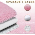 thumbnail image 3 of Small Rug Throw Rugs for Bedroom, Mini Area Rug, Fluffy Pink Carpet, Affordable Door Entryway Indoor Inside Front Entrance Dog 2x3 Mat, Home Decor Aesthetic(2 x 3, Pink), 3 of 13
