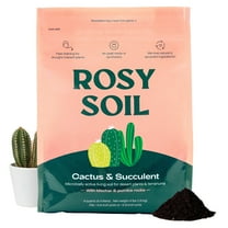 Rosy Soil Cactus & Succulent Potting Mix with Biochar, Pumice, and Microbes, 4qt