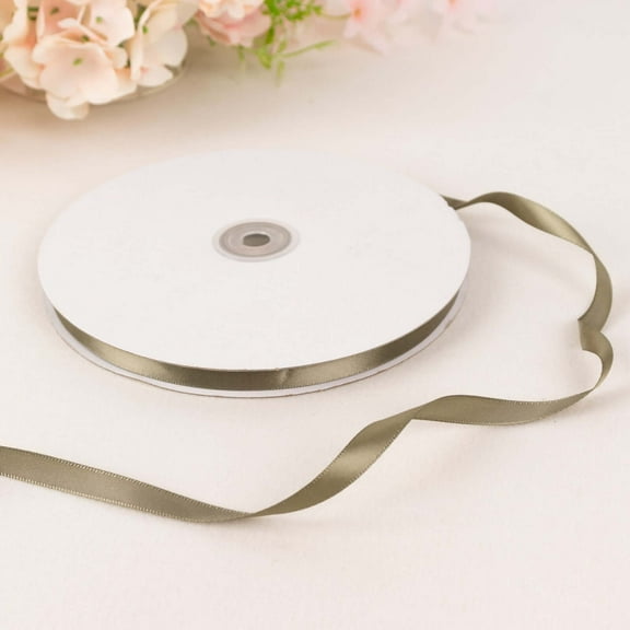 Efavormart 100 Yards 3/8" Satin Ribbon For Gift Package Wrapping, Hair Bow Clips & Accessories Making Crafting Wedding Decoration - Eucalyptus Sage Green