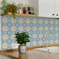 thumbnail image 3 of Mi Alma Floral Blue Yellow Tile Stickers - Removable Vinyl 4x4, 24 pcs, 3 of 11