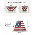 thumbnail image 6 of Waterfall Valances for Windows, Vintage American Flag Kitchen Sheer Valance Curtains, Country Wooden USA Flag Rod Pocket Elegant Swag Valances for Living Room Bedroom, 47.2"x38.5", 1 Panel, 6 of 8