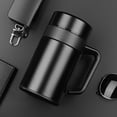 thumbnail image 4 of Yuarrent Frascos de vacío de acero inoxidable de 450ml, infusor de té térmico, taza de leche antideslizante para hombres, gran capacidad para el hogar Teteras Negro Yuarrent HA081636-01, 4 of 6