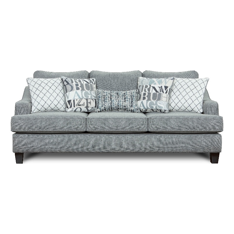 Southern Home Furnishings Macarena Cadet Polypropylene Sofa in Gray