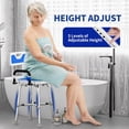 thumbnail image 5 of Shower Chair for Seniors Elderly Handicap Disabled Or Bariatric Adults, Heavy Duty 500 Lbs,Bench Seat for Inside Shower Stall and Bathroom Bath Tub with Arms and Back Adjustable Stool Chairs, 5 of 9