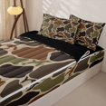 thumbnail image 3 of Homewish Green Camouflage Hunting Zipper Twin Comforter Sets with Fitted Sheet and 2 Pillowcases,Camo Whale Print Zipper Bedding Set,Black Reversible,4 Pieces, 3 of 7
