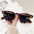 thumbnail image 3 of Typpkmm Vintage Fashion Shell Round Sunglasses Women Men 2024 Brand Design Retro Rivet Yellow Lens Square Sun Glasses Female Uv400 Blue, 3 of 7