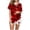 Red, variant on Yievot Womens Pajama Sets 2 Piece Graphic Print Button Down Short Sleeve Pj Set Summer Soft Sleepwear Loungewear