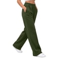 thumbnail image 5 of Jovrlynd Women's Sweatpants Wide Leg High Waist Drawstring Stretch Lounge Pants with Pockers, S-2XL, 5 of 9