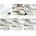 thumbnail image 3 of DEWOO 10 Sheets Peel and Stick Tile Backsplash, Stick on Wall Tiles, Self Adhesive Tile Sticker for Kitchen Backsplash and Bathroom(12"x12",Brown Marble), 3 of 11