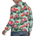 thumbnail image 6 of Wukai Palm Leaves Flamingo Print Men Hoodies Fleece Sweatshirts Long Sleeve Sweaters Pullover Fall Outfits Winter Clothes-Medium, 6 of 7