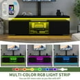 thumbnail image 3 of Uforic TV Stand with Mount & Power Outlet, LED TV Mount for 55/60/65 inch TVs, Height Adjustable, Black, 3 of 7