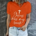 thumbnail image 1 of LSLJS Easter Haut à Manches Courtes Col Rond Imprimé Lettrage pour Femmes, Cadeaux pour Femmes, 1 of 5