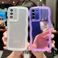 thumbnail image 4 of Compatible with Samsung Galaxy S21 Plus Case 6.7",Cute Curly Wave Matte Frame Edge Soft Shockproof Protective Aesthetic Clear Phone Cover for Women (White), 4 of 12