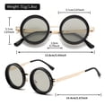 thumbnail image 2 of Adjustable Polarized Sunglasses with Stepless Dimming - Round Frame Eyewear for Men and Women for Driving, Cycling, Fishing, Running, and Summer Outdoor Sports, Gold-C, 5.12 Inch, 2 of 4