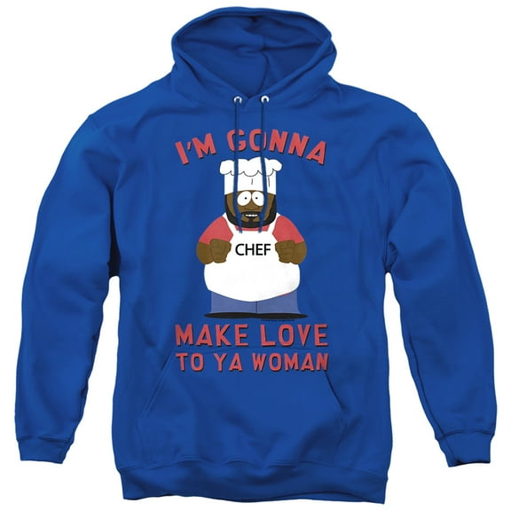 South Park Make Love Unisex Adult Pull-Over Hoodie,Royal, Small