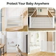 thumbnail image 3 of Retractable Mesh Baby Gate, Safety Gates for Stairs Doorway, 33''Tall Extends to 55''Wide, White, 3 of 9
